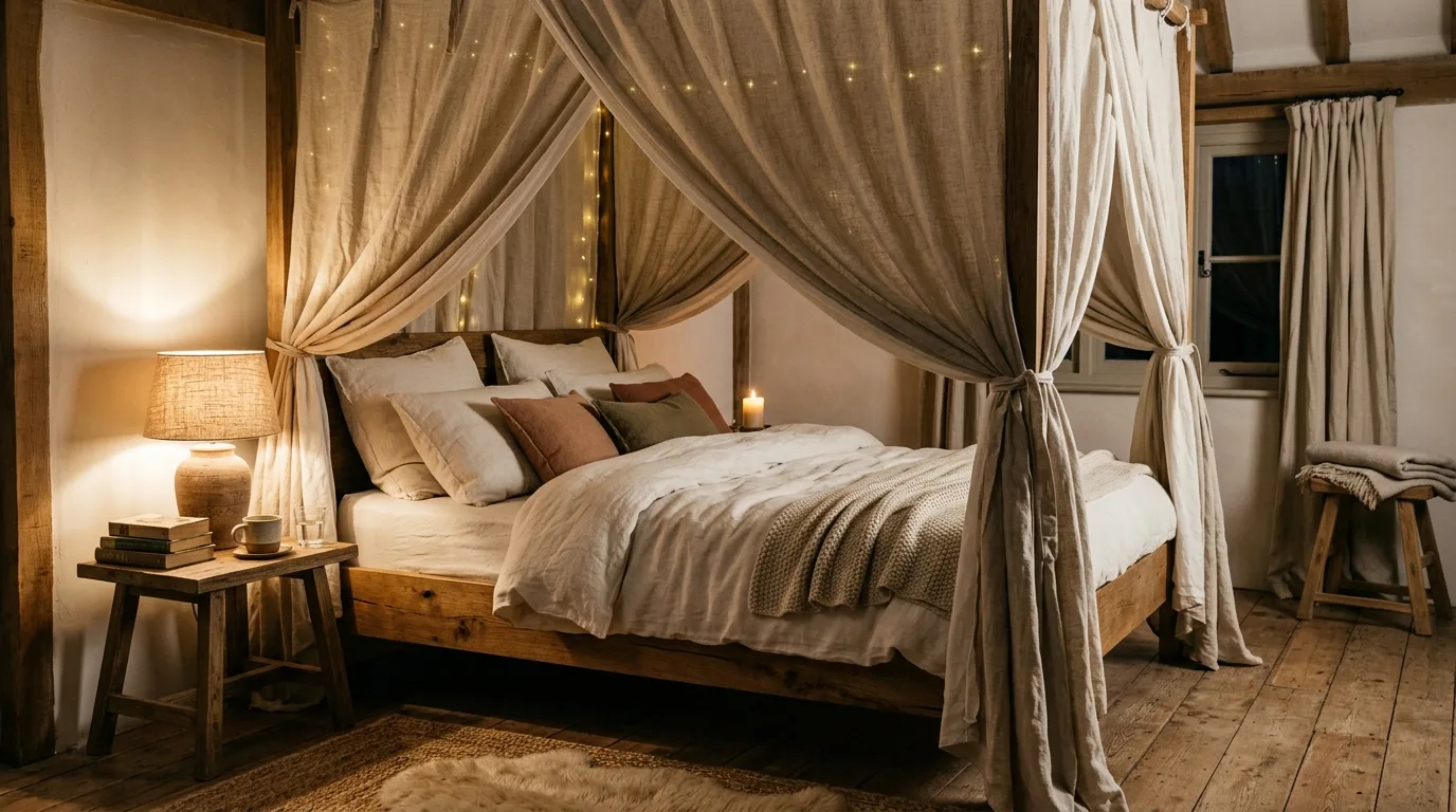 Mix smooth and textured finishes carefully inspiration for an organic modern bedroom.